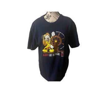 VTG  Disney Cruise Line Inaugural 1998 Mickey Mouse Cast Member Shirt Sz Large